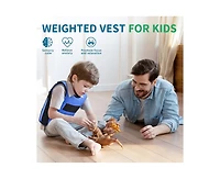 Outree Medium Blue Weighted Compression Vest for Kids with Sensory Needs