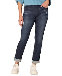 Democracy Petite "Ab"solution Cuffed Girlfriend Jeans