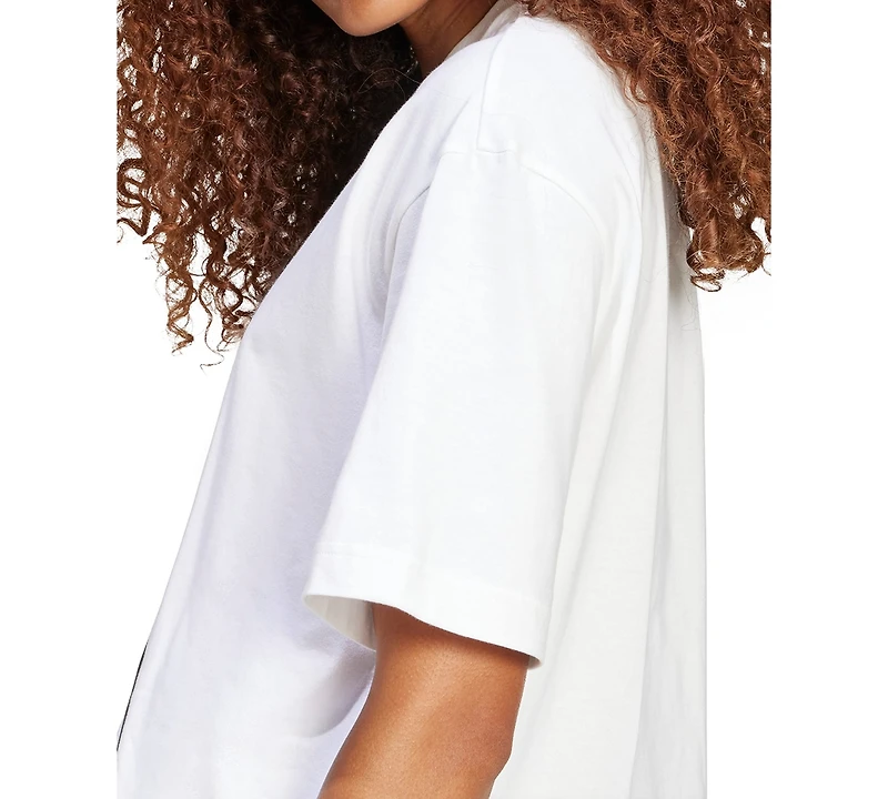 adidas Women's Cotton Logo Boxy Short-Sleeve T-Shirt