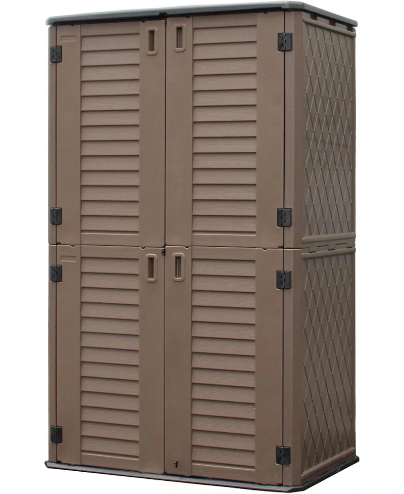 50 "W x 29" D 79.53"H Outdoor Storage Shed with Sliding Door ,Double Cabinet