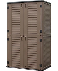 50 "W x 29" D 79.53"H Outdoor Storage Shed with Sliding Door ,Double Cabinet