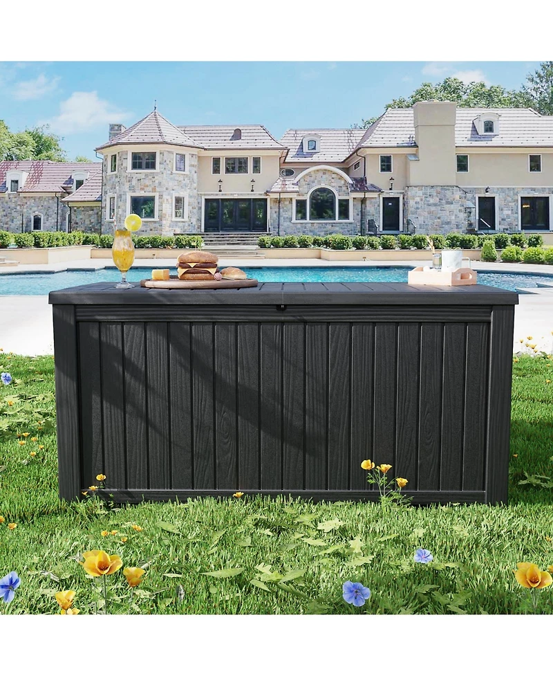 Mondawe 180 Gallon Weather Resistant Outdoor Storage Box For Decks