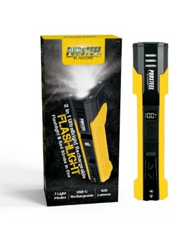 Pursonic 2 In 1 Ultrabright Rechargeable Flashlight Red Strobe