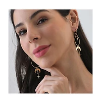 Sohi Women's Gold Celestrial Drop Earrings