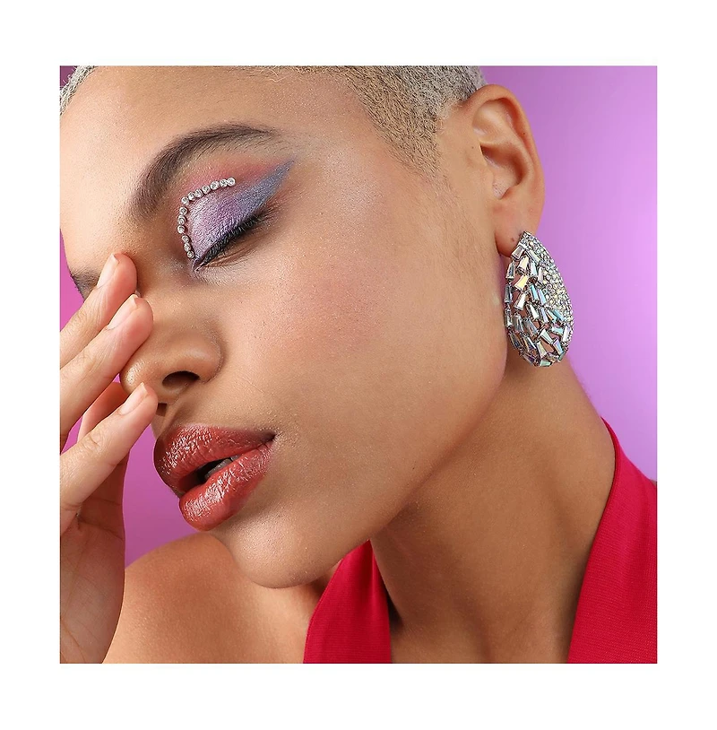 Sohi Women's Gold Teardrop Drop Earrings