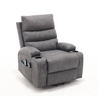 Boyel Living Recliner Chair Electric Power Lift Recliner Chair with Massage and Heat for Elderly, with Side Pockets, Hidden Cup Holder