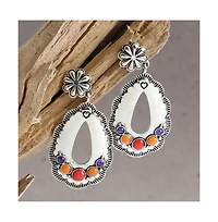 Sohi Women's Floral Drop Earrings