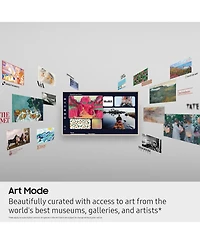 Samsung The Frame LS03F Qled 4K Smart Tv Bundle, Quantum Hdr, Art Mode, Slim Fit Wall Mount, Alexa Built-in w/Aux Hdmi Cable, Cps 24-Month Protection