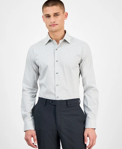 Alfani Men's Geo-Print Dress Shirt, Exclusively at Macy's
