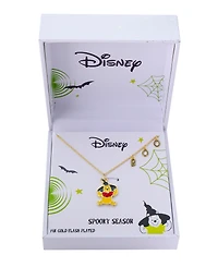 Disney Winnie The Pooh Witch Hat Halloween Pendant Necklace