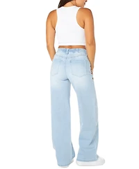 Celebrity Pink Juniors' Elastic-Back Wide-Leg Jeans