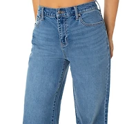 Celebrity Pink Juniors' Elastic-Back Wide-Leg Jeans