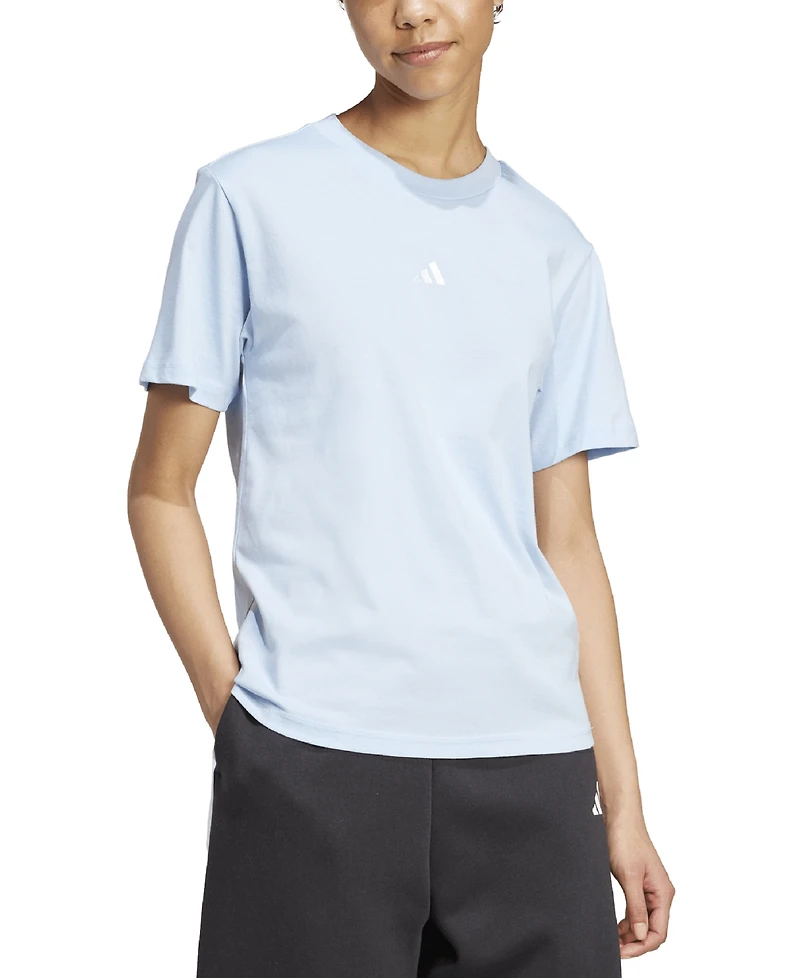 adidas Women's Short-Sleeve Cotton Crewneck Logo T-Shirt