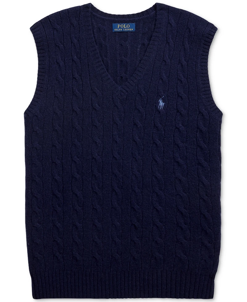 Polo Ralph Lauren Men's Cable-Knit Wool-Cashmere Sweater Vest
