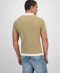 Guess Men's Humphrey Colorblocked Stripe Sweater Polo
