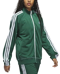 adidas Women's Zip-Front Long-Sleeve Logo Track Jacket