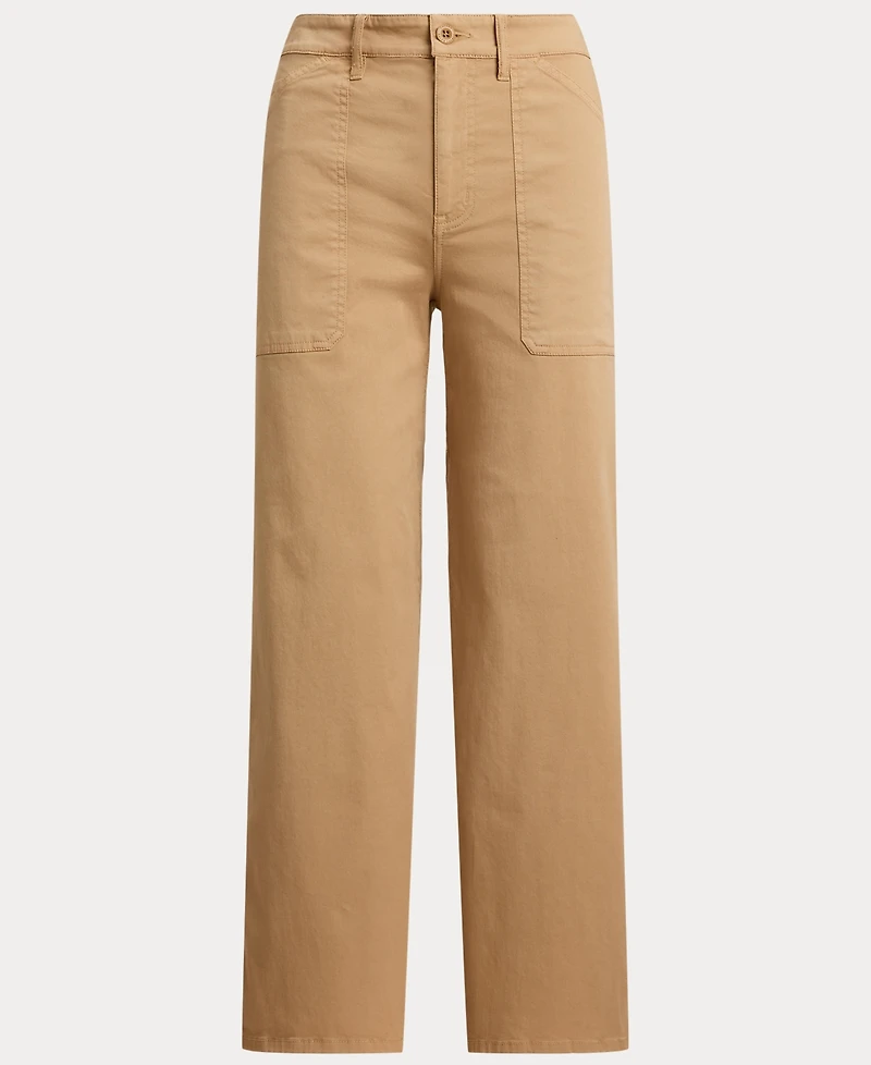 Lauren Ralph Women's Stretch Chino Wide-Leg Cropped Pants