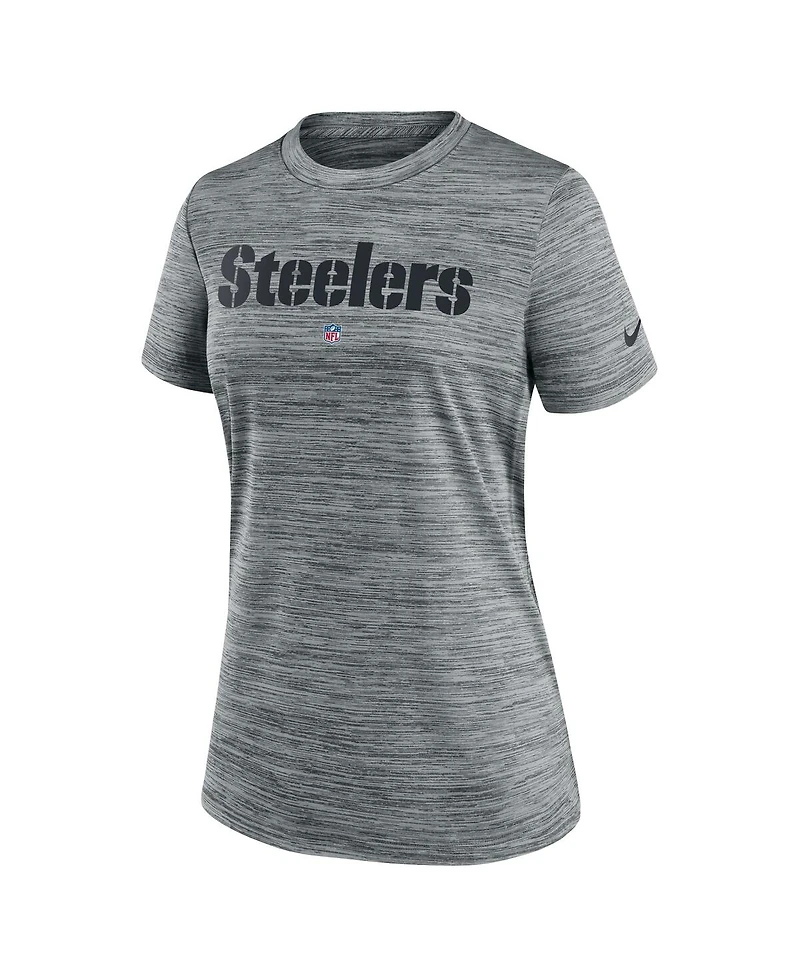 Nike Women's Heather Gray Pittsburgh Steelers Velocity Performance T-Shirt