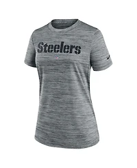 Nike Women's Heather Gray Pittsburgh Steelers Velocity Performance T-Shirt