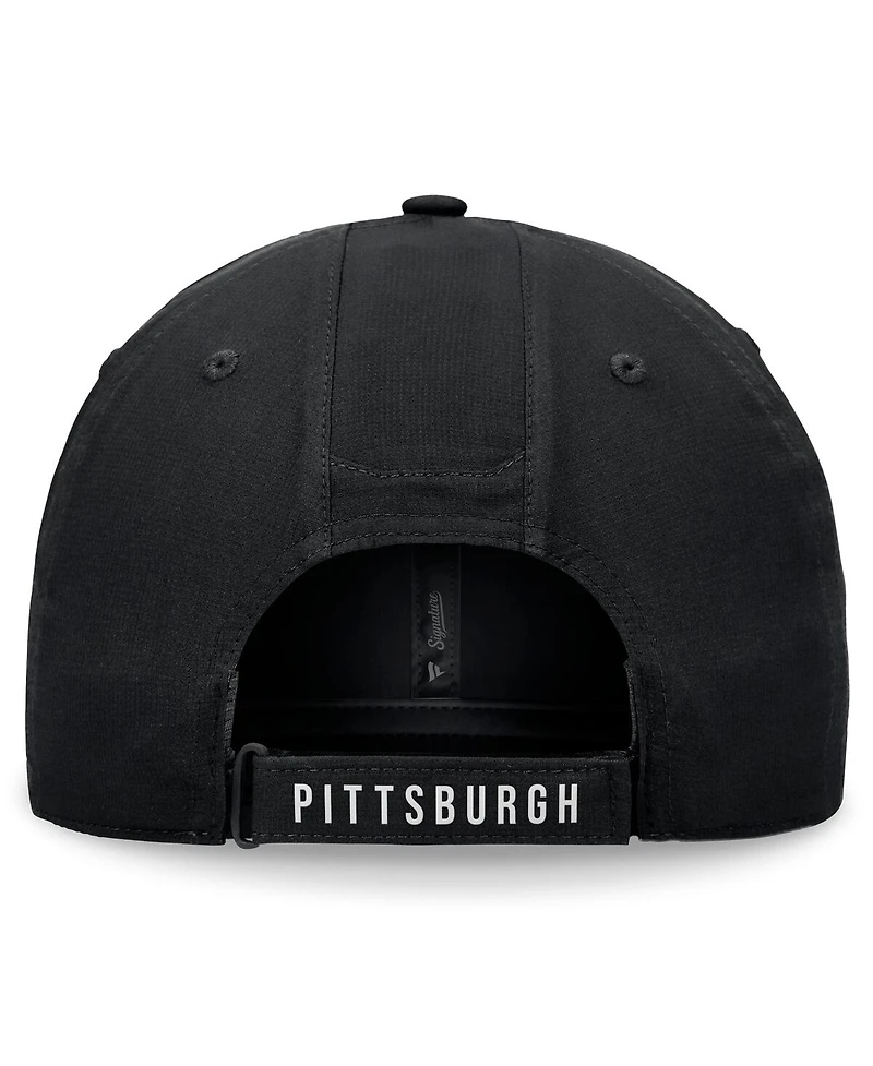 Fanatics Men's Black Pittsburgh Penguins Front Office Ripstop Adjustable Hat