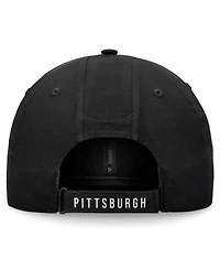 Fanatics Men's Black Pittsburgh Penguins Front Office Ripstop Adjustable Hat