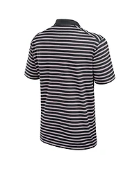 Jordan Men's Black/White Oklahoma Sooners Primetime Victory Striped Performance Polo Shirt