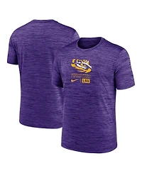 Nike Men's Purple Lsu Tigers Campus Center Block Velocity Performance T-Shirt