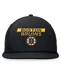 Fanatics Men's Black Boston Bruins Authentic Pro Prime Snapback Hat
