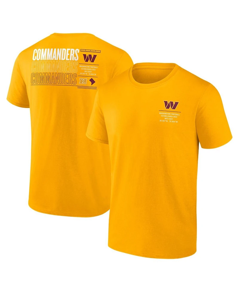 Fanatics Men's Gold Washington Commanders Repeat Stats T-Shirt