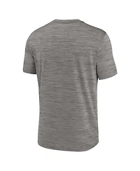 Nike Men's Gray New York Jets Sideline Velocity Throwback Logo Performance T-Shirt