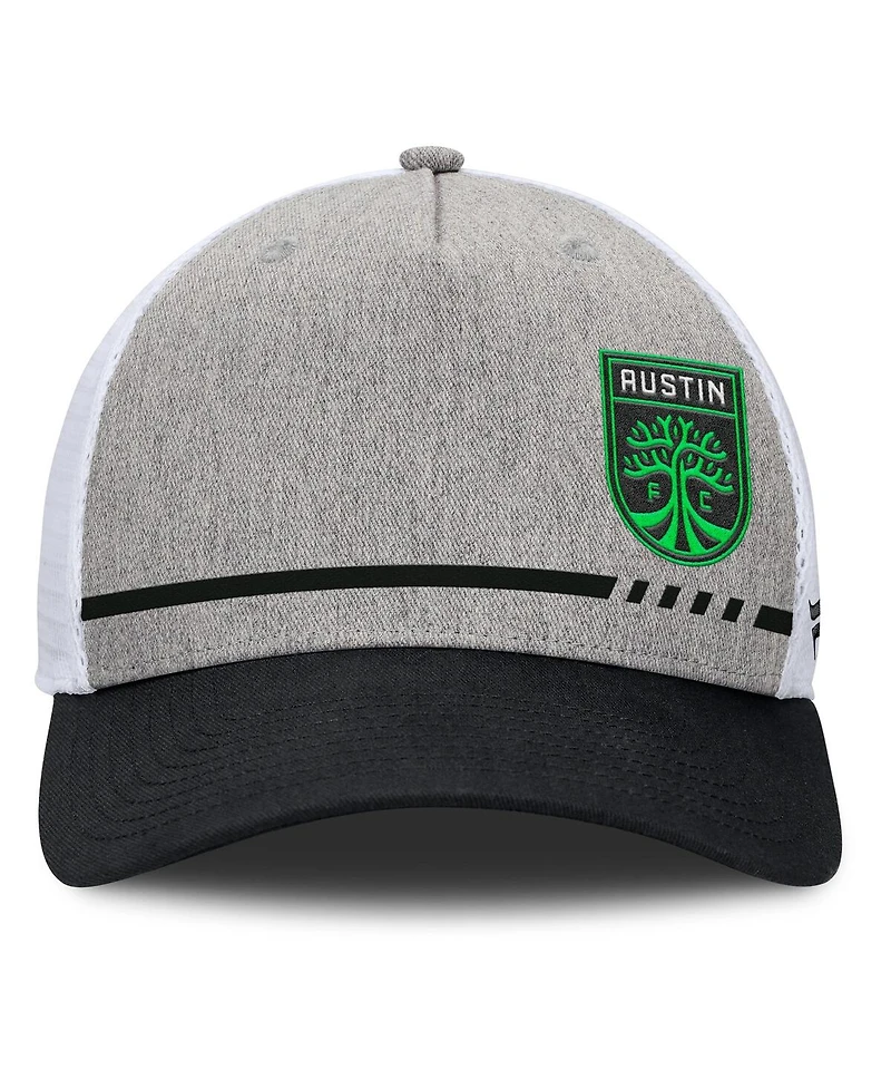 Fanatics Men's Heather Gray Austin Fc Low Block Trucker Adjustable Hat