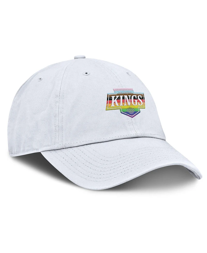 Fanatics Men's White Los Angeles Kings Pride Adjustable Hat