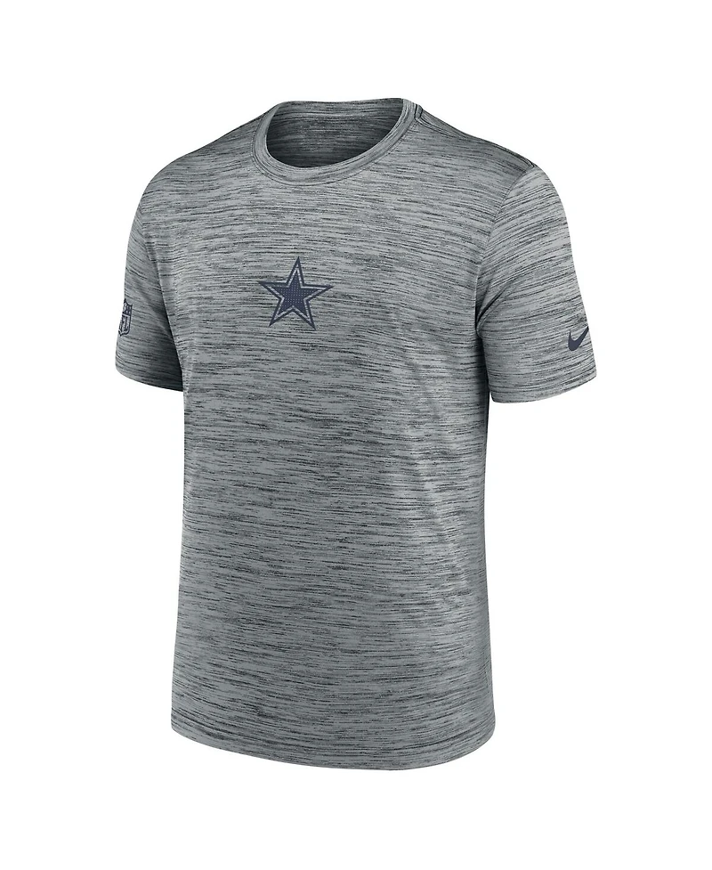 Nike Men's Gray Dallas Cowboys Sideline Velocity Performance T-Shirt