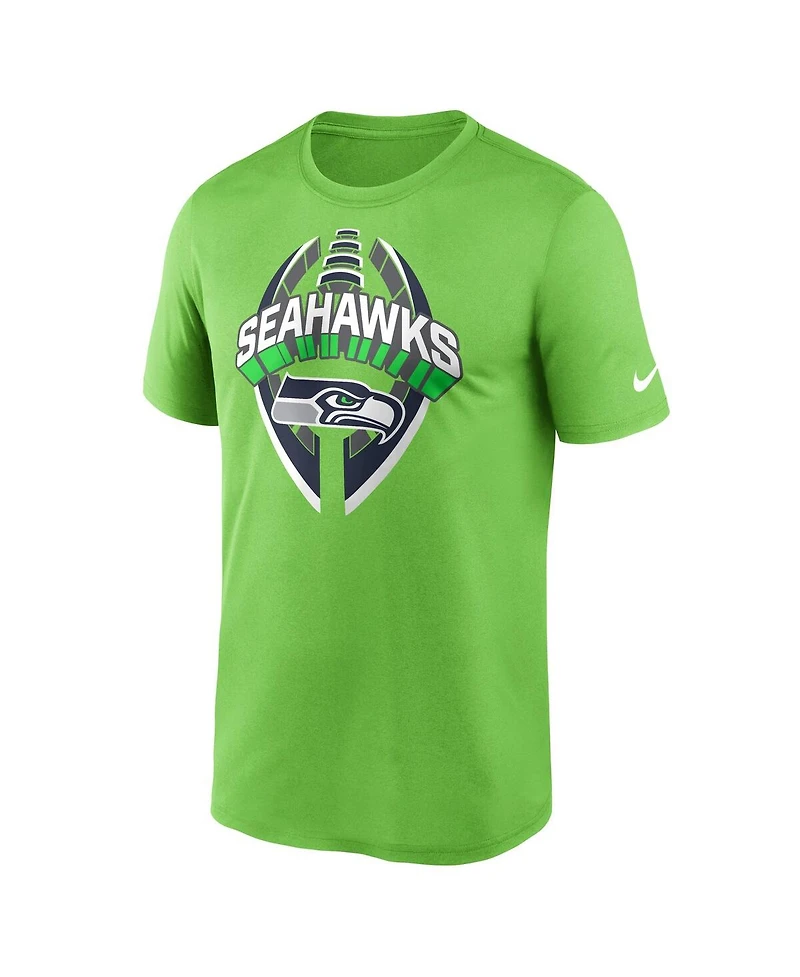 Nike Men's Neon Green Seattle Seahawks Legend Icon Performance T-Shirt
