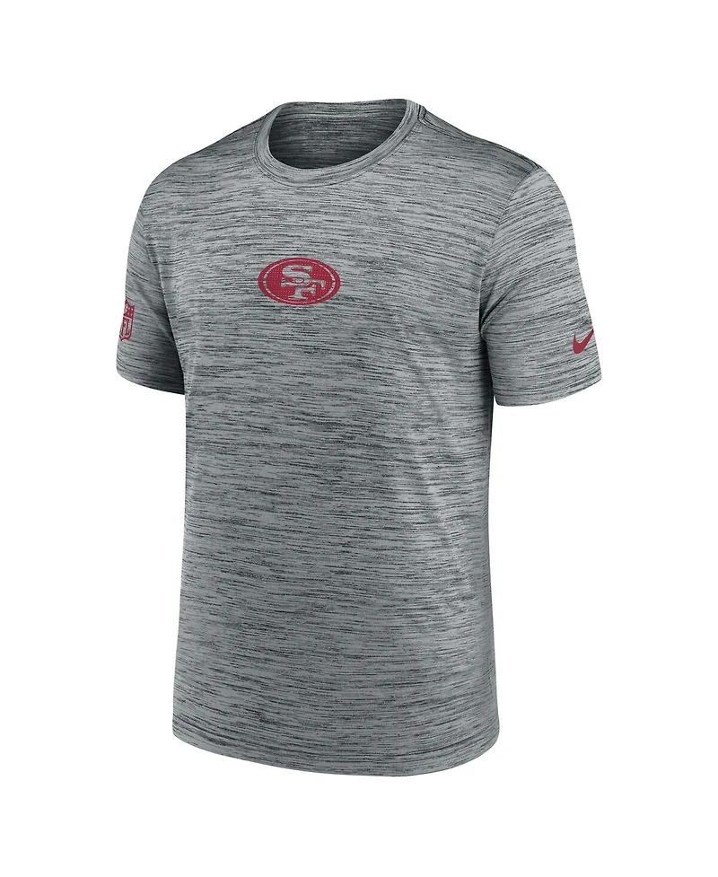 Nike Men's Gray San Francisco 49ers Sideline Velocity Performance T-Shirt