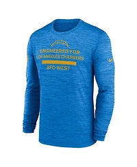 Nike Men's Powder Blue Los Angeles Chargers Sideline Velocity Performance Long Sleeve T-Shirt