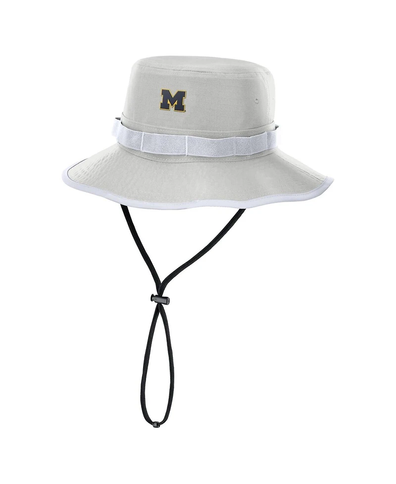 Nike Men's Gray Michigan Wolverines 2025 Sideline Apex Boonie Bucket Hat