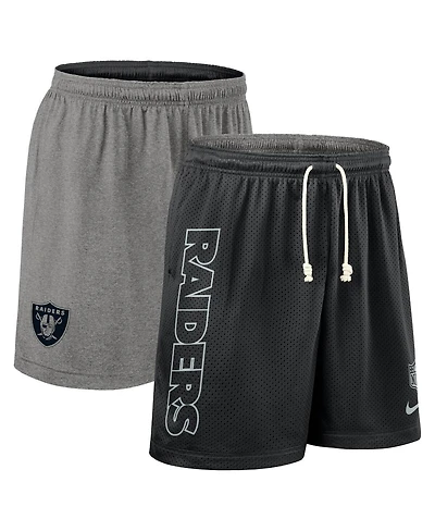 Nike Men's Black Las Vegas Raiders Sideline Reversible Performance Shorts