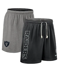 Nike Men's Black Las Vegas Raiders Sideline Reversible Performance Shorts