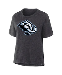 Fanatics Women's Heather Charcoal Utah Mammoth Primary Logo Legacy T-Shirt