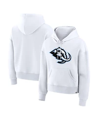 Fanatics Women's White Utah Mammoth Primary Logo Legacy Fleece Pullover Hoodie