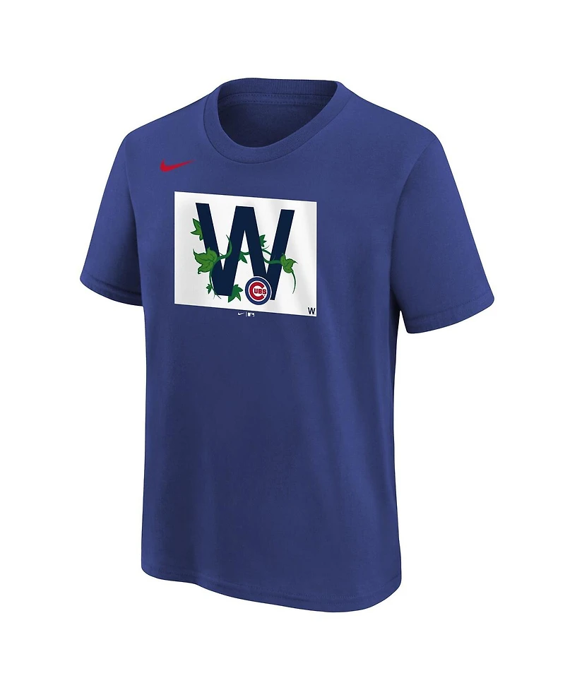 Nike Big Boys and Girls Royal Chicago Cubs Local T-Shirt