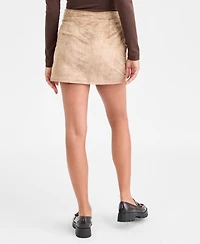 Guess Women's Camryn Faux-Suede Mini Skirt