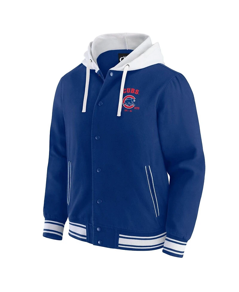 Darius Rucker Collection by Fanatics Men's Royal Chicago Cubs Full-Snap Hooded Jacket