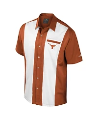 Colosseum Men's Texas Orange Longhorns Strike Bowling Button-Up Shirt