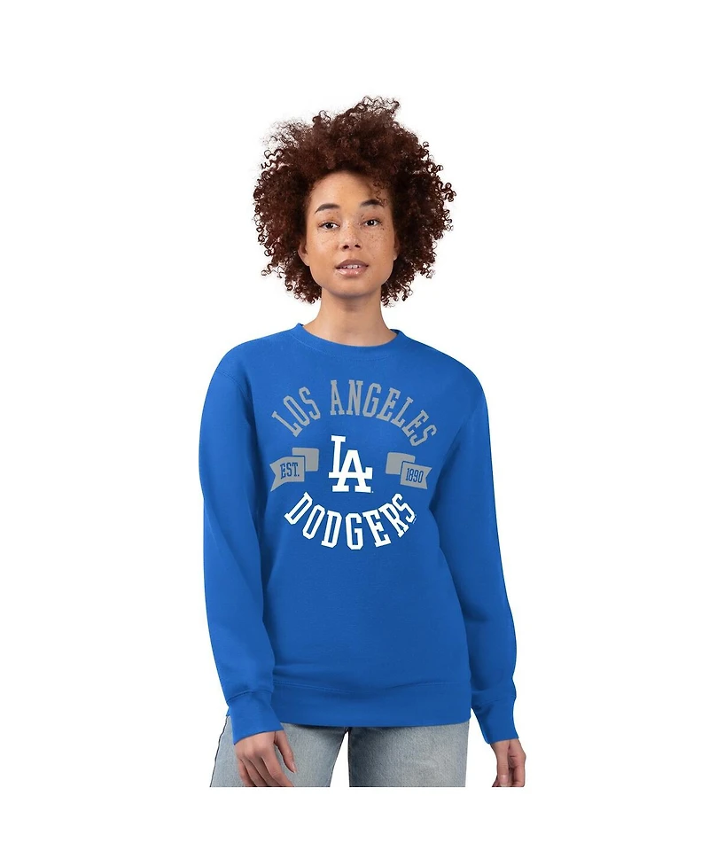 G-iii 4Her by Carl Banks Women's Royal Los Angeles Dodgers Team Logo Fleece Pullover Sweatshirt