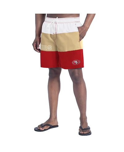 G-iii Sports by Carl Banks Men's Scarlet/Gold San Francisco 49ers Sunrise Volley Swim Shorts