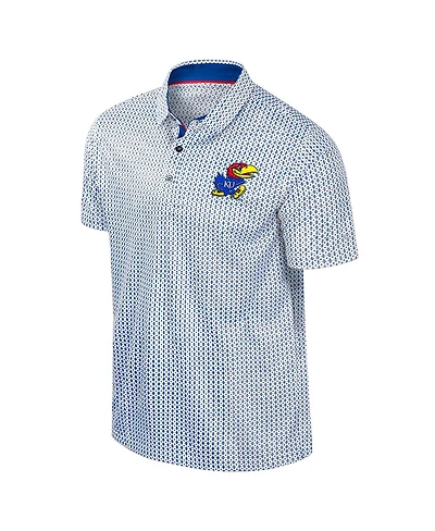 Colosseum Men's Royal Kansas Jayhawks Big Tall Marty Rival Polo Shirt