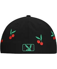 Lids Men's Black Playboy Cherry Fitted Hat