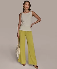 Donna Karan New York Petite Shoulder-Twist Sleeveless Top